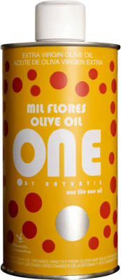 13,95 € Бесплатная доставка | Оливковое масло Naturvie One Mil Flores ЭВО Экстра Вирджин Badajoz Испания Жестяная банка 50 cl