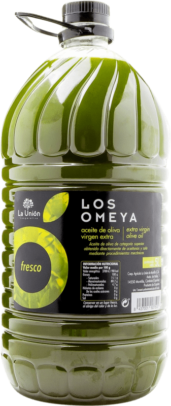 51,95 € Бесплатная доставка | Оливковое масло La Unión Los Omeya Fresco ЭВО Экстра Вирджин Córdoba Испания Канистра 5 L PET — ПЭТ