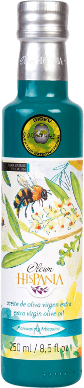 154,95 € Envio grátis | Caixa de 12 unidades Azeite de Oliva Oleum Hispania Premium, Nature, AOVE Virgem Extra Córdoba Espanha Arbequina Garrafinha 25 cl