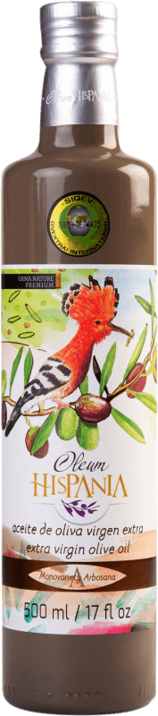 18,95 € Spedizione Gratuita | Olio d'Oliva Oleum Hispania Premium, Nature, EVO Extra Vergine Córdoba Spagna Arbosana Bottiglia Medium 50 cl