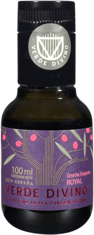 7,95 € Spedizione Gratuita | Olio d'Oliva Verde Divino Cosecha Temprana — Raccolta Precoce, EVO Extra Vergine Jaén Spagna Royal Bottiglietta Mignon 10 cl