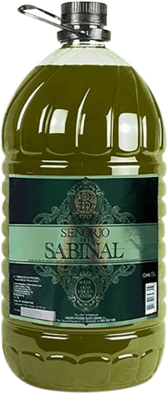 75,95 € Envio grátis | Azeite de Oliva Señorío del Sabinal AOVE Virgem Extra Sevilla Espanha Garrafão 5 L PET
