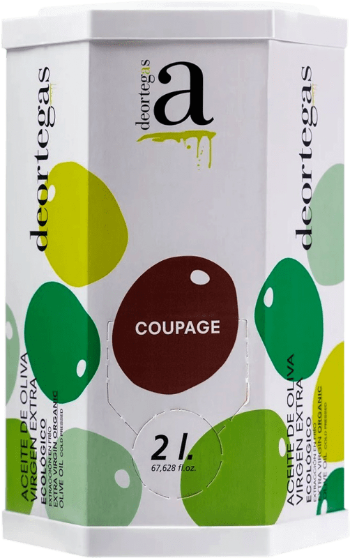 51,95 € Spedizione Gratuita | Olio d'Oliva Deortegas EVO Extra Vergine Regione di Murcia Spagna Eco — Biologico Bag in Box 2 L