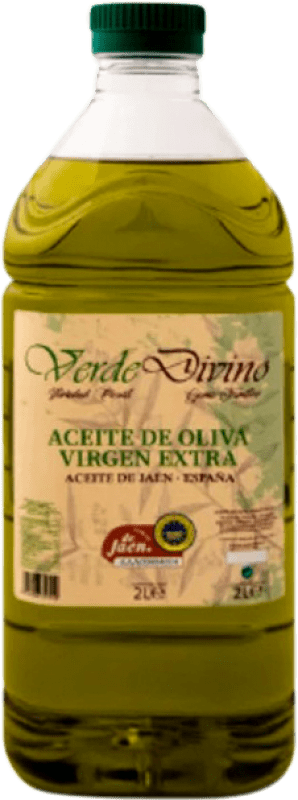 21,95 € 免费送货 | 橄榄油 Verde Divino EVOO 特级初榨 Jaén 西班牙 Picual — 皮夸尔 塑料桶 2 L PET — 塑料