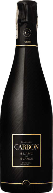141,95 € Spedizione Gratuita | Spumante Bianco Carbon Effect Efecto Carbono Sleeve Millésimé, Blanc de Blancs A.O.C. Champagne champagne Francia 75 cl