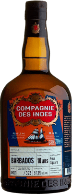 145,95 € Kostenloser Versand | Rum Compagnie des Indes Cask Strength Barbados Foursquare Frankreich 10 Jahre Flasche 70 cl