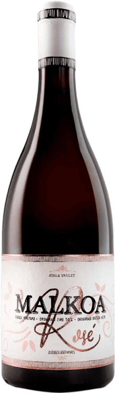 35,95 € Бесплатная доставка | Розовое вино Señorío de Astobiza Malkoa Rosé D.O. Arabako Txakolina Страна Басков Испания Hondarribi Zuri бутылка 75 cl