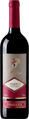 10,95 € Spedizione Gratuita | Vino rosso Uggiano Prestige D.O.C.G. Chianti Toscana Italia Sangiovese, Canaiolo Nero Bottiglia 75 cl