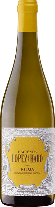 7,95 € Spedizione Gratuita | Vino Bianco Hacienda López de Haro Badarán D.O.Ca. Rioja La Rioja Spagna Tempranillo, Garnacha — Grenache, Viura, Malvasia, Chardonnay 75 cl