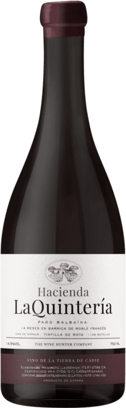 22,95 € Envío gratis | Vino tinto The Wine Hunter Hacienda La Quinteria Andalucía España Graciano Botella 75 cl