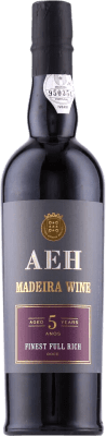 19,95 € Envio grátis | Vinho fortificado H&H Henriques & Henriques AEH Finest Full Rich Doce I.G. Madeira Madeira Portugal Malvasia Preta, Tinta Negra 5 Anos Garrafa Medium 50 cl