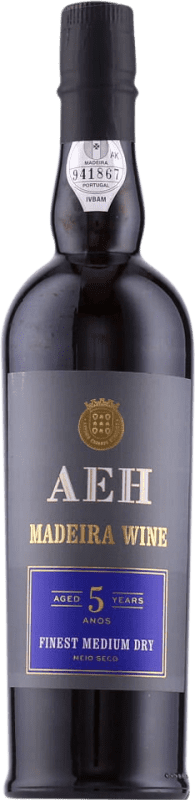 24,95 € 送料無料 | 酒精強化ワイン H&H Henriques & Henriques AEH Semiseco — やや辛口 I.G. Madeira マデイラ島 ポルトガル 5 年 ミディアムボトル 50 cl