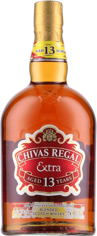 42,95 € Free Shipping | Blended Whisky Chivas Regal Extra Barrel Aged Scotland United Kingdom 13 Years Bottle 1 L