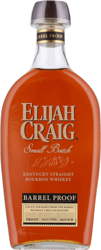 105,95 € Бесплатная доставка | Виски Бурбон Elijah Craig Barrel Proof Small Batch Кентукки Соединенные Штаты бутылка 70 cl