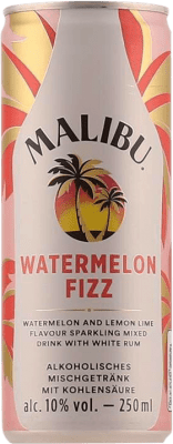 3,95 € Envío gratis | Refrescos y Mixers Malibu Watermelon Fizz Barbados Lata 25 cl