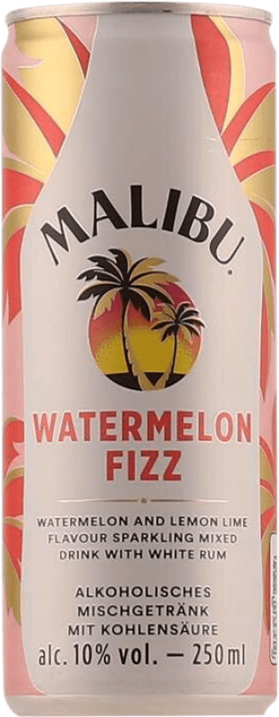 3,95 € 免费送货 | 碳酸饮料 Malibu Fizz 巴巴多斯 罐 25 cl Watermelon — 西瓜