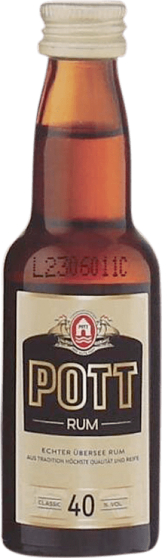 6,95 € Envío gratis | Caja de 3 unidades Ron Pott Alemania Botellín Miniatura 4 cl