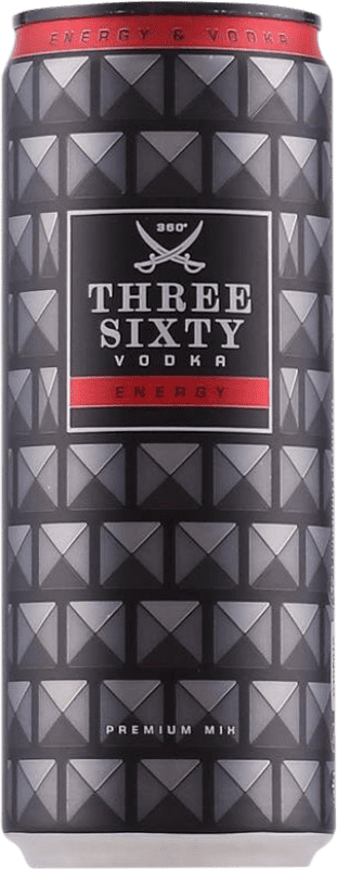 2,95 € Envío gratis | Bebida Energética Three Sixty Alemania Lata 25 cl Vodka