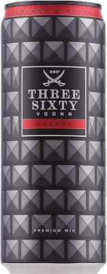 52,95 € Spedizione Gratuita | Scatola da 12 unità Bibite e Mixer Three Sixty Vodka Energy Germania Lattina 25 cl