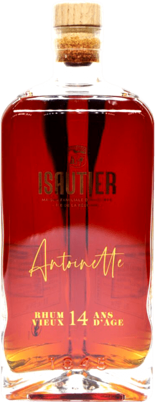 164,95 € Бесплатная доставка | Ром Isautier Antoinette Vieux Франция 14 Лет бутылка 70 cl