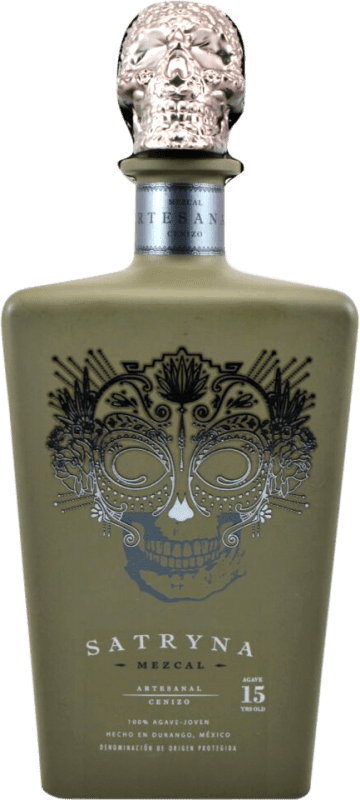 129,95 € Envío gratis | Mezcal Satryna. Artesanal Cenizo México Botella 70 cl