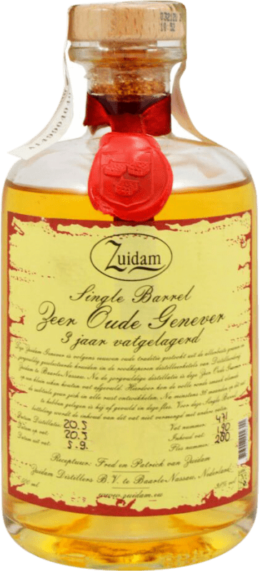 44,95 € Envio grátis | Genever Gin Zuidam Zeer Oude Países Baixos 3 Anos Garrafa Medium 50 cl