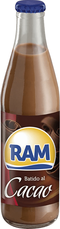35,95 € Free Shipping | 24 units box Chocolate Drink Lactalis RAM Batido Spain Small Bottle 20 cl Cacao — Cocoa