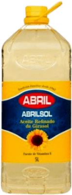 16,95 € 送料無料 | 植物油 Abril Abrilsol Refinado — 精製, Alto Oleico — 高オレイン酸 スペイン ポリタンク 5 L Girasol — ひまわり