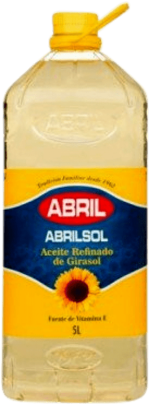 16,95 € 送料無料 | 植物油 Abril Abrilsol Refinado — 精製, Alto Oleico — 高オレイン酸 スペイン ポリタンク 5 L Girasol — ひまわり