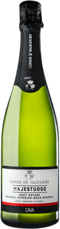 15,95 € Kostenloser Versand | Weißer Sekt Conde de Valicourt Majestuoso Brut Natur Große Reserve D.O. Cava Spanien Macabeo, Xarel·lo, Parellada Flasche 75 cl