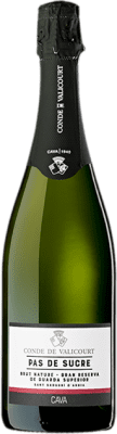 16,95 € Envío gratis | Espumoso blanco Conde de Valicourt Pas de Sucre Brut Nature Gran Reserva D.O. Cava España Macabeo, Xarel·lo, Parellada Botella 75 cl