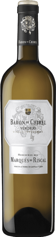 109,95 € Spedizione Gratuita | Vino Bianco Marqués de Riscal Barón de Chirel I.G.P. Vino de la Tierra de Castilla y León Castilla y León Spagna Verdejo Bottiglia Magnum 1,5 L