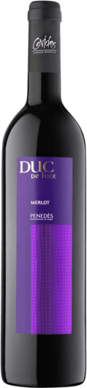 7,95 € Envio grátis | Vinho tinto Covides Duc de Foix D.O. Penedès Catalunha Espanha Merlot Garrafa 75 cl