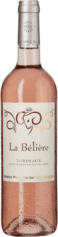 10,95 € 免费送货 | 玫瑰酒 Philippe de Rothschild La Bélière Rosé 干 A.O.C. Bordeaux 波尔多 法国 Merlot, Cabernet Sauvignon 瓶子 75 cl