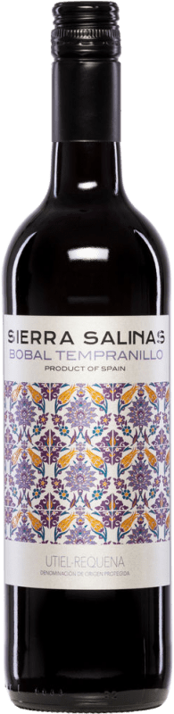 7,95 € Бесплатная доставка | Красное вино Coviñas Sierra Salinas Bobal Tempranillo Seco — Сухое D.O. Utiel-Requena Испания Tempranillo — Темпранильо, Bobal — Бобаль Бутылка 75 cl