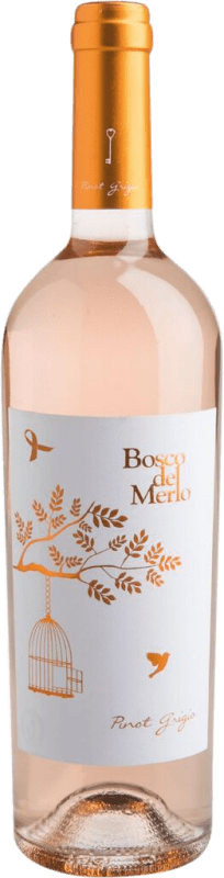17,95 € Envio grátis | Vinho Rosé Bosco del Merlo Rosé I.G.T. Delle Venezie Vêneto Itália Pinot Cinzento 75 cl