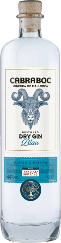 65,95 € Envío gratis | Ginebra Cabraboc Blau Dry Gin Mallorca España Botella 70 cl