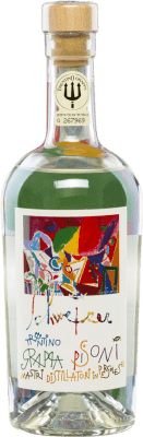 28,95 € Kostenloser Versand | Grappa Pisoni Trentina Riccardo Schweizer Limitierte Edition D.O.C. Trentino Trentino Italien Teroldego, Chardonnay Medium-Flasche 50 cl