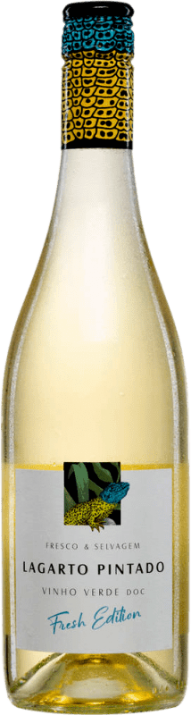 5,95 € Spedizione Gratuita | Vino bianco Casa de Vila Nova Lagarto Pintado Fresh Edition Branco Secco I.G. Vinho Verde Vinho Verde Portogallo Loureiro, Arinto Bottiglia 75 cl