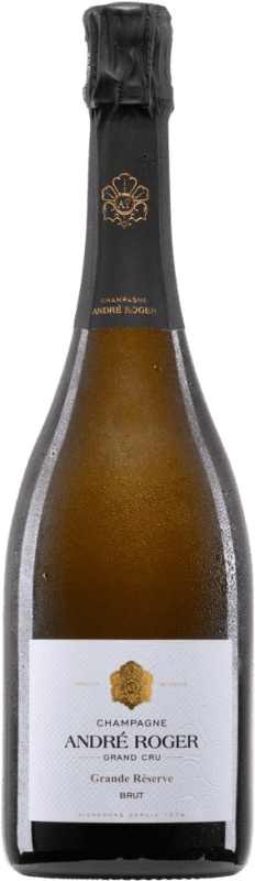 66,95 € 送料無料 | 白スパークリングワイン André Roger Grand Cru Brut グランド・リザーブ A.O.C. Champagne シャンパン フランス Pinot Black, Chardonnay ボトル 75 cl