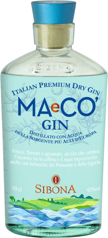 46,95 € Free Shipping | Genever Gin Sibona MAeCO Premium Italy 70 cl