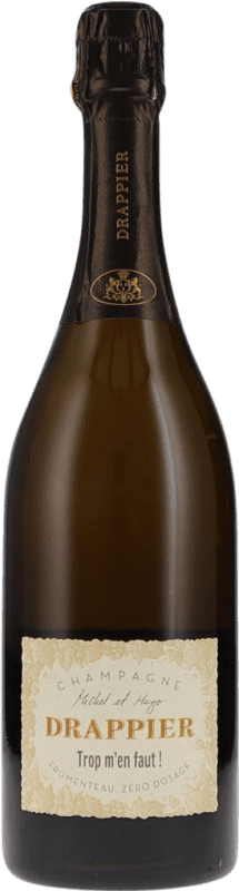 128,95 € 免费送货 | 白起泡酒 Drappier Trop Men Faut 干 A.O.C. Champagne 香槟酒 法国 Pinot Grey 瓶子 75 cl