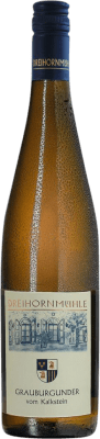 9,95 € Envio grátis | Vinho Branco Dreihornmühle Vom Kalkstein Trocken — Seco Q.b.A. Rheinhessen Rheinhessen Alemanha Pinot Cinzento 75 cl