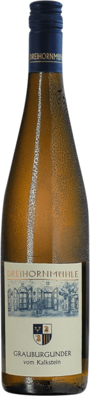 13,95 € Envio grátis | Vinho branco Dreihornmühle Vom Kalkstein Seco Q.b.A. Rheinhessen Rheinhessen Alemanha Pinot Cinza Garrafa 75 cl
