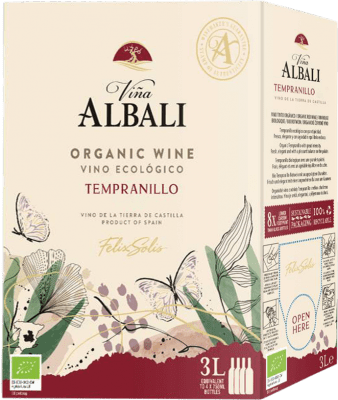 16,95 € Free Shipping | Red Wine Félix Solís Viña Albali Seco — Dry I.G.P. Vino de la Tierra de Castilla Castilla la Mancha Spain Tempranillo Organic — Eco Bag in Box 3 L