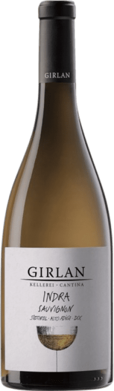 19,95 € Envio grátis | Vinho Branco Girlan Indra Seco D.O.C. Trentino Trentino Itália Sauvignon 75 cl