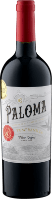 9,95 € Envío gratis | Vino tinto Hammeken Paloma Viñas Viejas Seco I.G.P. Vino de la Tierra de Castilla Castilla la Mancha España Tempranillo Botella 75 cl