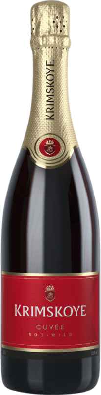 19,95 € Spedizione Gratuita | Spumante rosso Krimskoye Krimsekt Cuvée Rot Mild Semisecco Semidolce Moldavia, Repubblica Merlot, Cabernet Sauvignon Bottiglia 75 cl