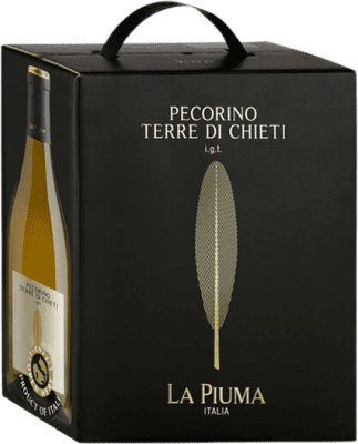 22,95 € Spedizione Gratuita | Vino bianco La Piuma Secco I.G.T. Terre di Chieti Abruzzo Italia Pecorino Bag in Box 3 L