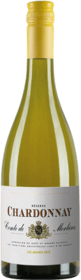 16,95 € Бесплатная доставка | Белое вино Les Vignerons du Narbonnais Comte de Morlières сухой Резерв I.G.P. Vin de Pays d'Oc Бордо Франция Chardonnay бутылка 75 cl